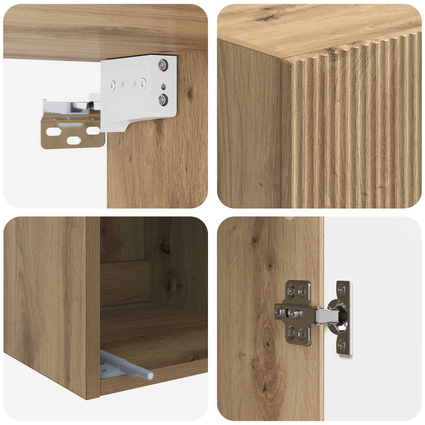 Wall-Mounted Cabinet 33 x 34.5 x 90 cm Engineered Wood