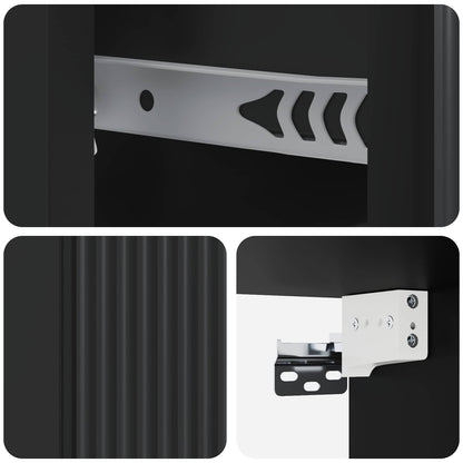 Wall-Mounted Bedside Cabinet 2 pcs Black 33 x 34.5 x 20 cm