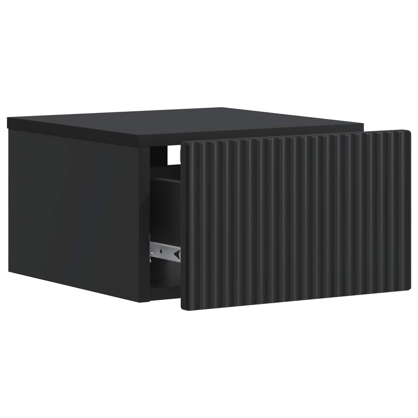 Wall-Mounted Bedside Cabinet 2 pcs Black 33 x 34.5 x 20 cm