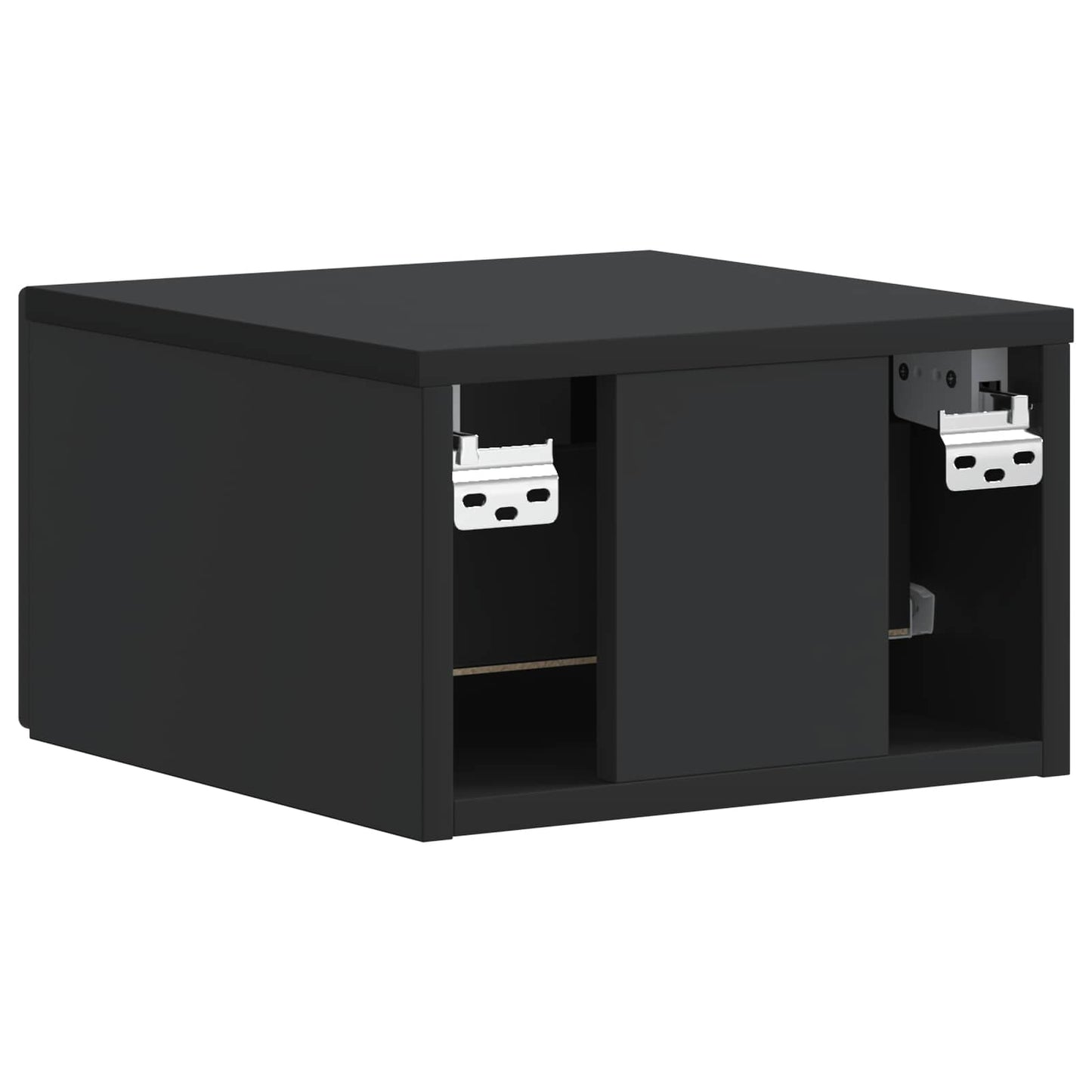 Wall-Mounted Bedside Cabinet 2 pcs Black 33 x 34.5 x 20 cm