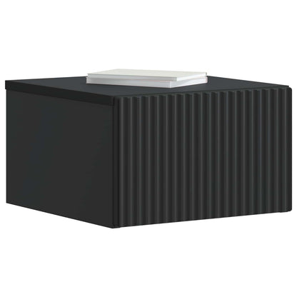 Wall-Mounted Bedside Cabinet 2 pcs Black 33 x 34.5 x 20 cm