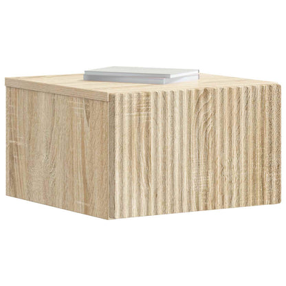 Wall-Mounted Bedside Cabinet Sonoma Oak 33 x 34.5 x 20 cm