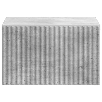 Wall-Mounted Bedside Cabinet Concrete Grey 33 x 34.5 x 20 cm