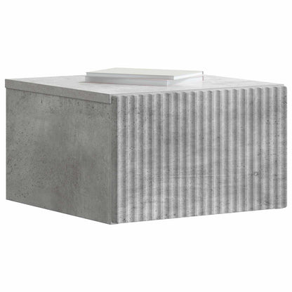 Wall-Mounted Bedside Cabinet with Drawer 2 pcs Concrete Grey