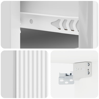 Wall-Mounted Bedside Cabinet High Gloss White 33 x 34.5 x 20 cm