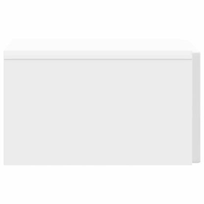 Wall-Mounted Bedside Cabinet High Gloss White 33 x 34.5 x 20 cm