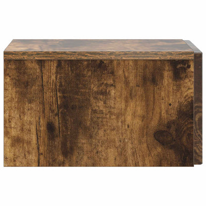 Wall-Mounted Bedside Cabinet 2 pcs Smoked Oak 33 x 34.5 x 20 cm