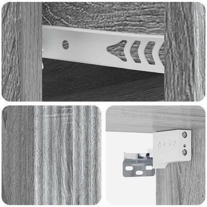 Wall-Mounted Bedside Cabinet Grey Sonoma 33 x 34.5 x 20 cm