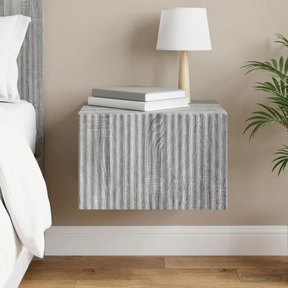 Wall-Mounted Bedside Cabinet Grey Sonoma 33 x 34.5 x 20 cm