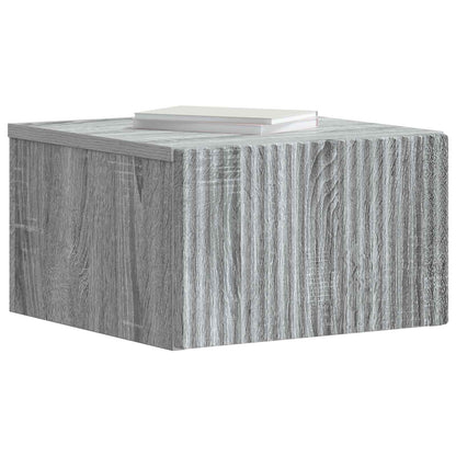 Wall-Mounted Bedside Cabinet Grey Sonoma 33 x 34.5 x 20 cm