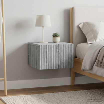 Wall-Mounted Bedside Cabinet 2 pcs Grey Sonoma