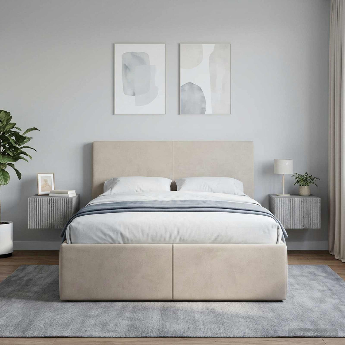Wall-Mounted Bedside Cabinet 2 pcs Grey Sonoma
