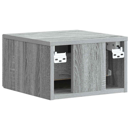 Wall-Mounted Bedside Cabinet 2 pcs Grey Sonoma Engineered Wood