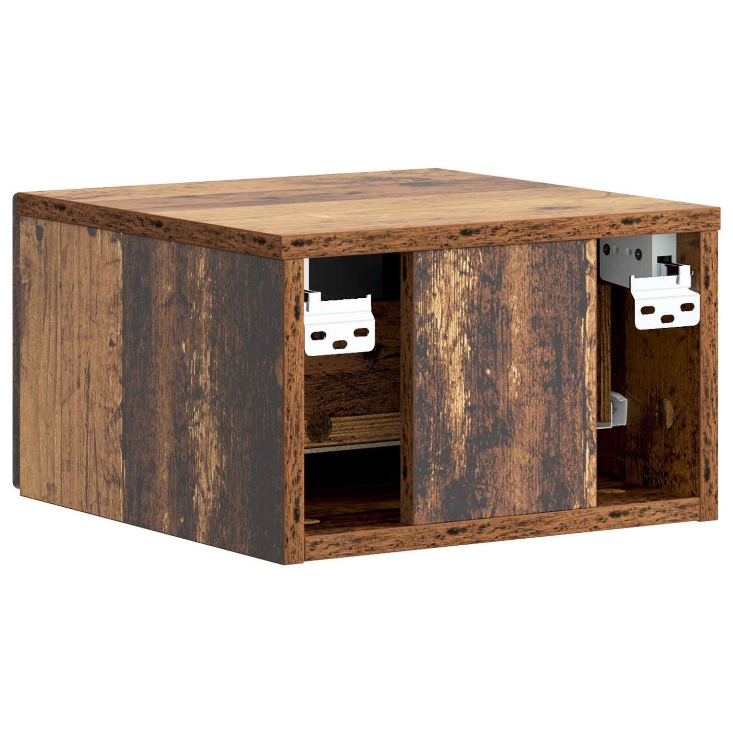 Wall-Mounted Bedside Cabinet Old Wood 33 x 34.5 x 20 cm