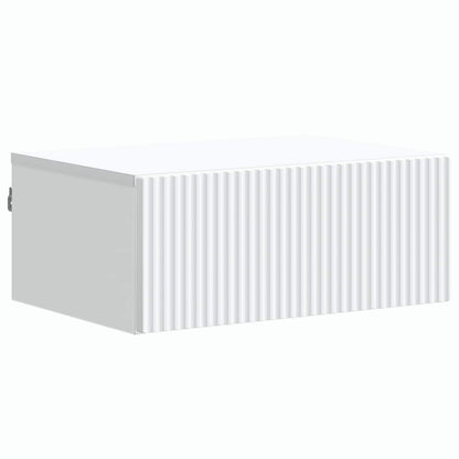 Wall-Mounted Bedside Cabinet White 49 x 34.5 x 20 cm