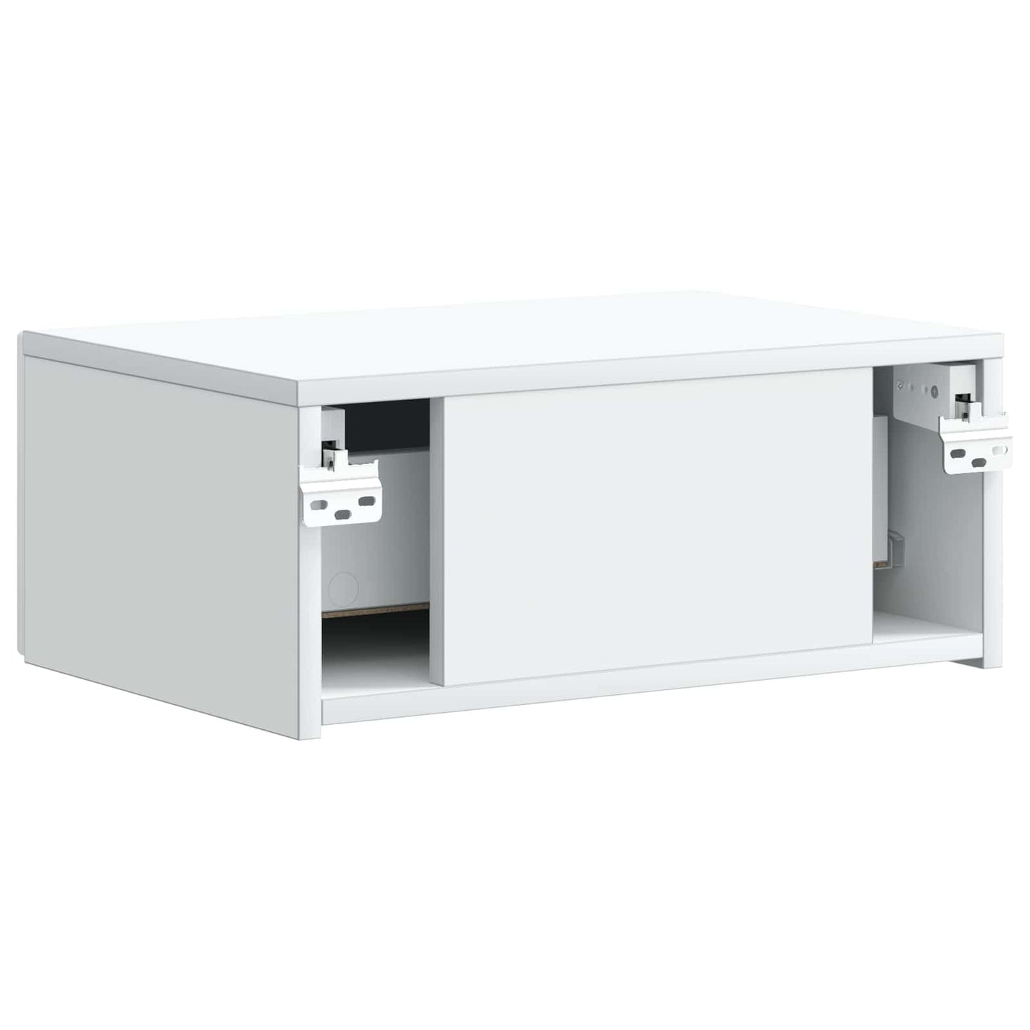 Wall-Mounted Bedside Cabinet White 49 x 34.5 x 20 cm