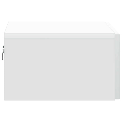 Wall-Mounted Bedside Cabinet White 49 x 34.5 x 20 cm