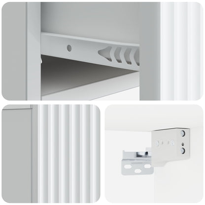 Wall-Mounted Bedside Cabinet 2 pcs White 49 x 34.5 x 20 cm