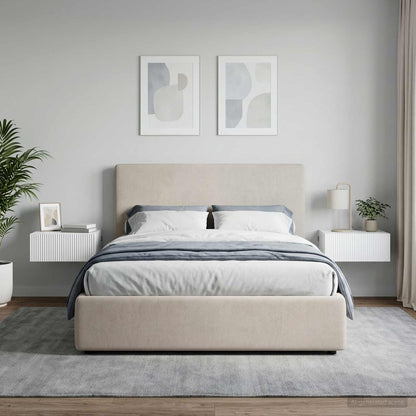 Wall-Mounted Bedside Cabinet 2 pcs White 49 x 34.5 x 20 cm