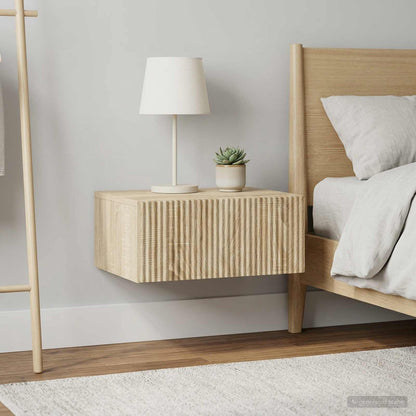 Wall-Mounted Bedside Cabinet 2 pcs Sonoma Oak 49 x 34.5 x 20 cm