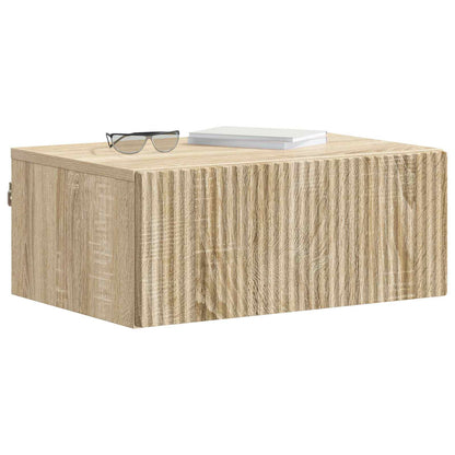 Wall-Mounted Bedside Cabinet 2 pcs Sonoma Oak 49 x 34.5 x 20 cm