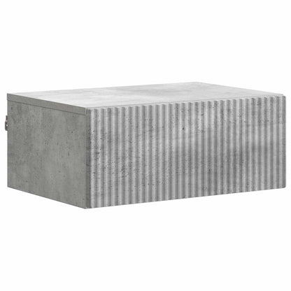 Wall-Mounted Bedside Cabinet Concrete Grey 49 x 34.5 x 20 cm