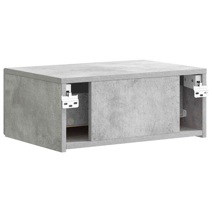 Wall-Mounted Bedside Cabinet Concrete Grey 49 x 34.5 x 20 cm