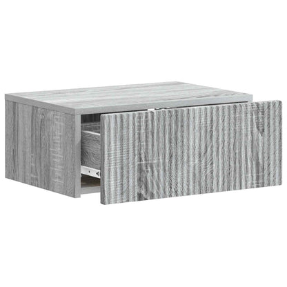 Wall-Mounted Bedside Cabinet 2 pcs Grey Sonoma Engineered Wood
