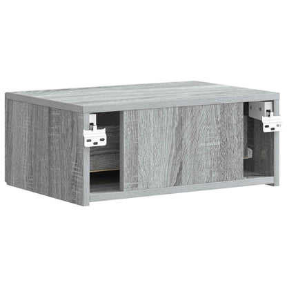 Wall-Mounted Bedside Cabinet 2 pcs Grey Sonoma Engineered Wood