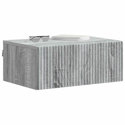 Wall-Mounted Bedside Cabinet 2 pcs Grey Sonoma Engineered Wood