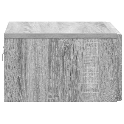 Wall-Mounted Bedside Cabinet 2 pcs Grey Sonoma Engineered Wood