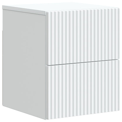 Wall-Mounted Bedside Cabinet White 33 x 34.5 x 40 cm