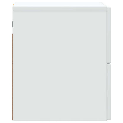Wall-Mounted Bedside Cabinet White 33 x 34.5 x 40 cm