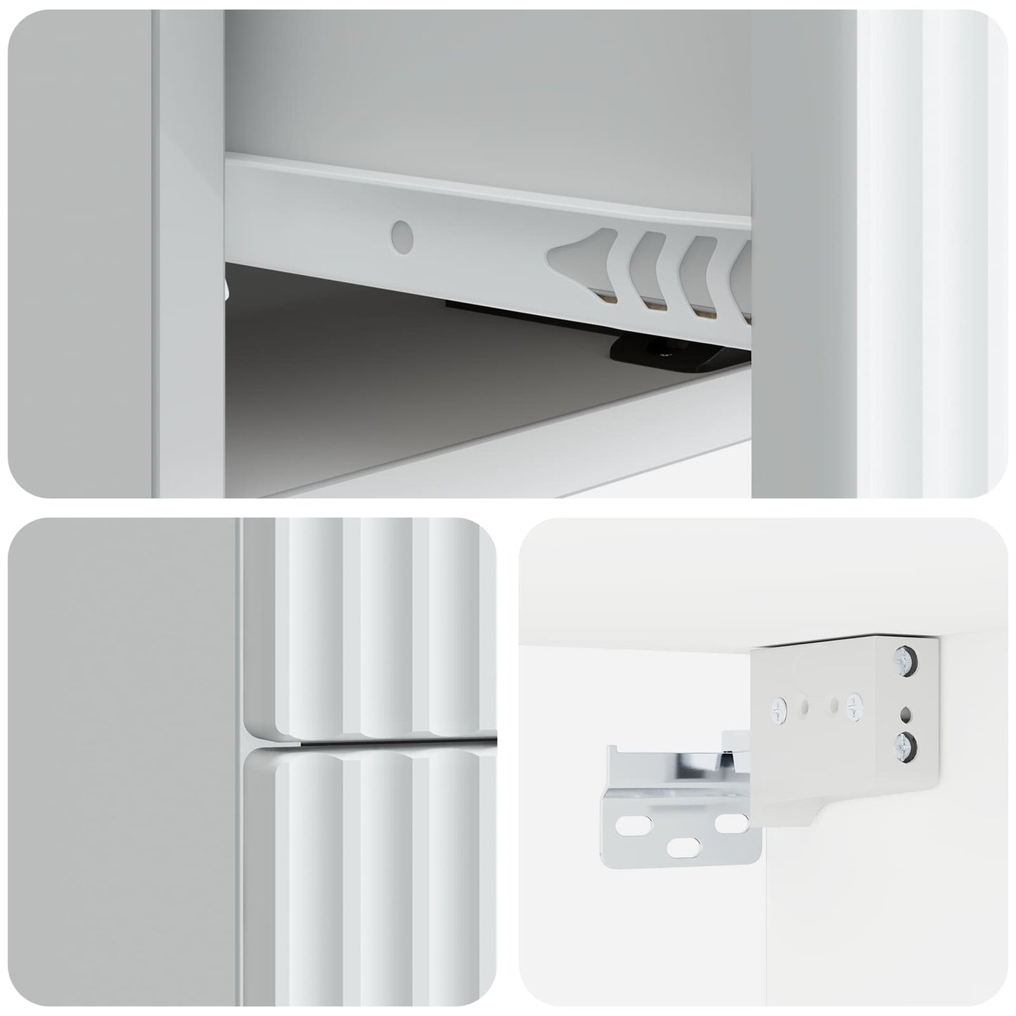 Wall-Mounted Bedside Cabinet 2 pcs White 33 x 34.5 x 40 cm