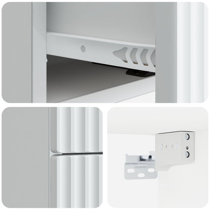 Wall-Mounted Bedside Cabinet 2 pcs White 33 x 34.5 x 40 cm