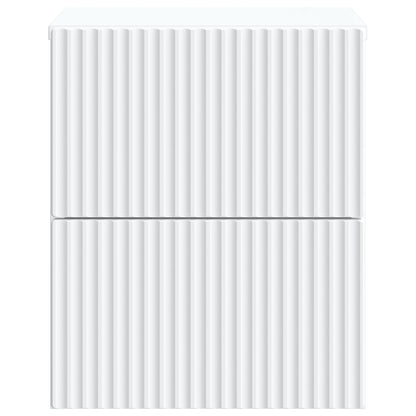 Wall-Mounted Bedside Cabinet 2 pcs White 33 x 34.5 x 40 cm