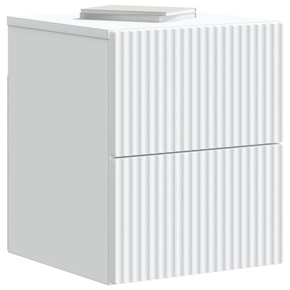 Wall-Mounted Bedside Cabinet 2 pcs White 33 x 34.5 x 40 cm