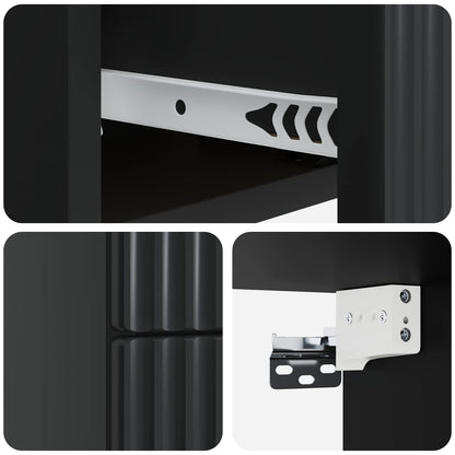 Wall-Mounted Bedside Cabinet 2 pcs Black 33 x 34.5 x 40 cm
