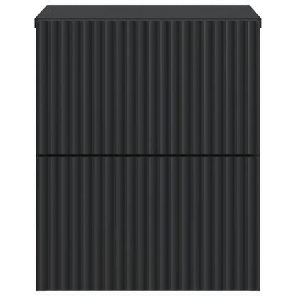 Wall-Mounted Bedside Cabinet 2 pcs Black 33 x 34.5 x 40 cm