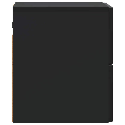 Wall-Mounted Bedside Cabinet 2 pcs Black 33 x 34.5 x 40 cm