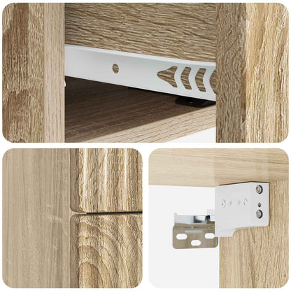 Wall-Mounted Bedside Cabinet Sonoma Oak 33 x 34.5 x 40 cm