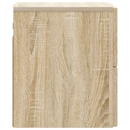Wall-Mounted Bedside Cabinet Sonoma Oak 33 x 34.5 x 40 cm