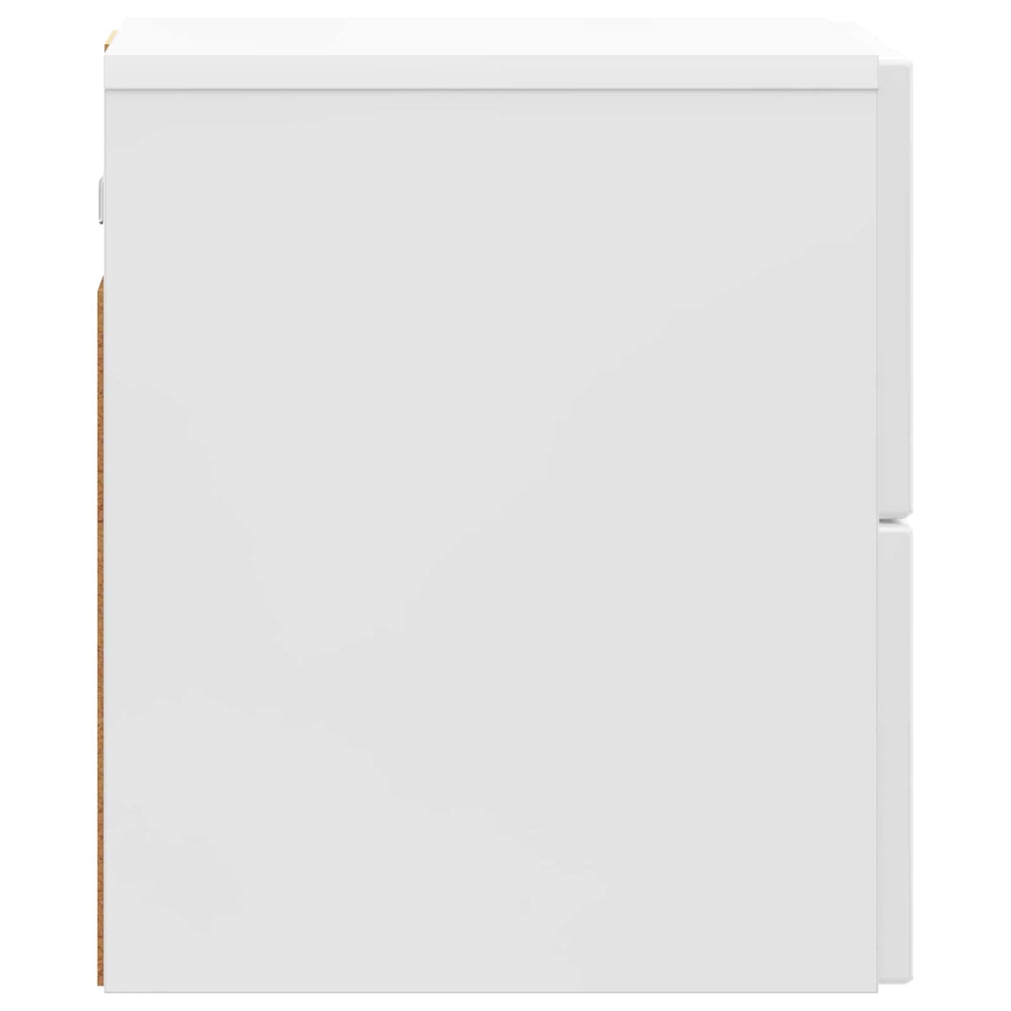 Wall-Mounted Bedside Cabinet with Drawer 2 pcs High Gloss White
