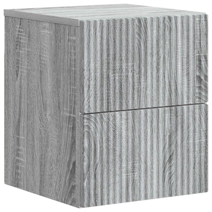 Wall-Mounted Bedside Cabinet Grey Sonoma 33 x 34.5 x 40 cm