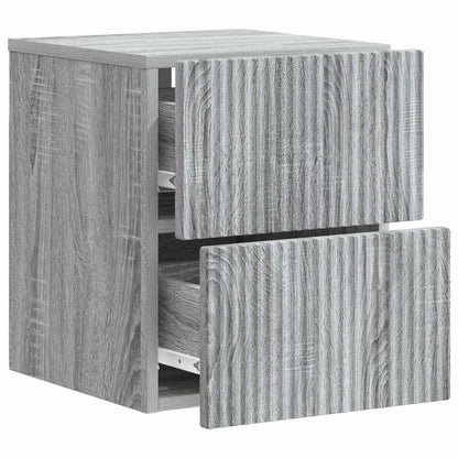 Wall-Mounted Bedside Cabinet Grey Sonoma 33 x 34.5 x 40 cm