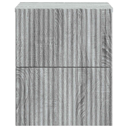 Wall-Mounted Bedside Cabinet Grey Sonoma 33 x 34.5 x 40 cm