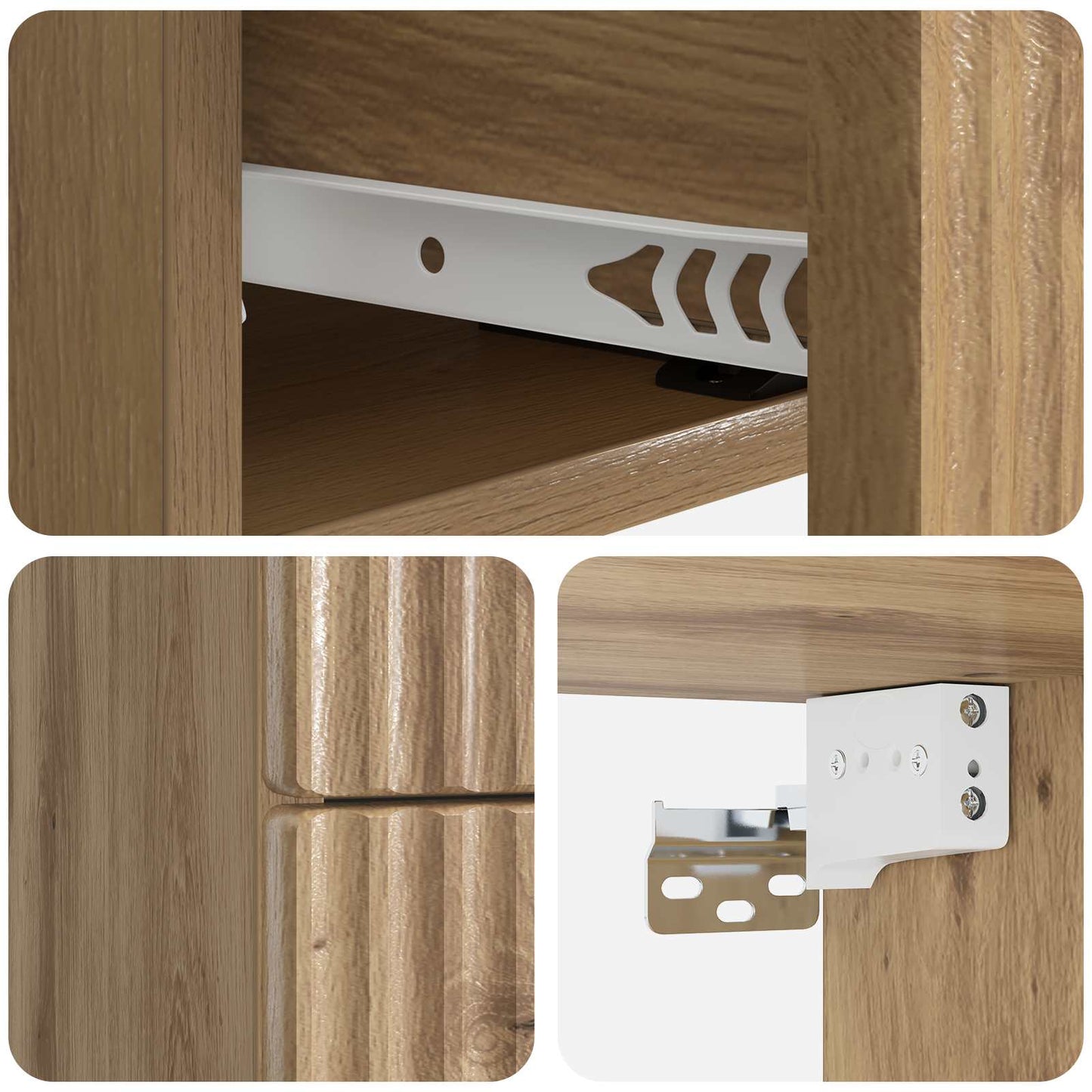 Wall-Mounted Bedside Cabinet Artisan Oak 33 x 34.5 x 40 cm