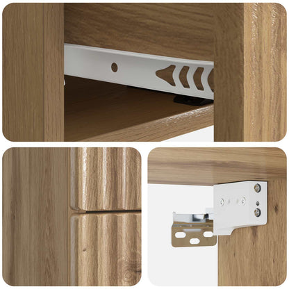 Wall-Mounted Bedside Cabinet Artisan Oak 33 x 34.5 x 40 cm