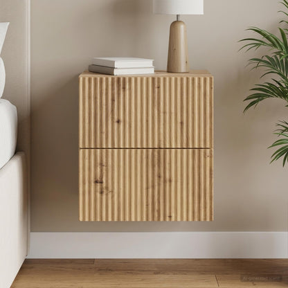 Wall-Mounted Bedside Cabinet Artisan Oak 33 x 34.5 x 40 cm
