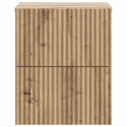 Wall-Mounted Bedside Cabinet Artisan Oak 33 x 34.5 x 40 cm
